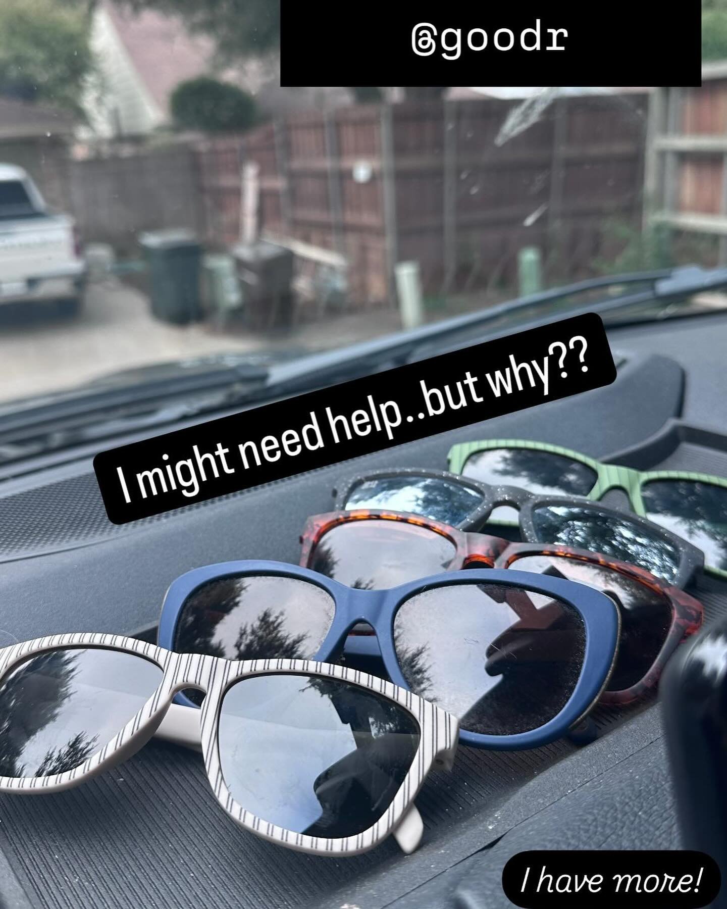 I do love my @goodr sunglasses. Do I need more?? #goodrsunglasses #toomuch?