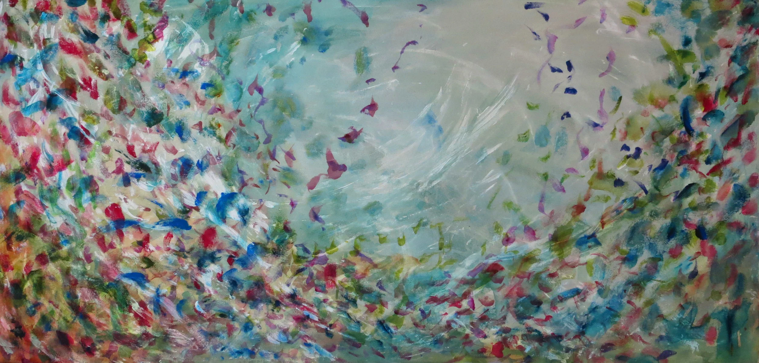 Turquoise Eddy <br>26"x 40"