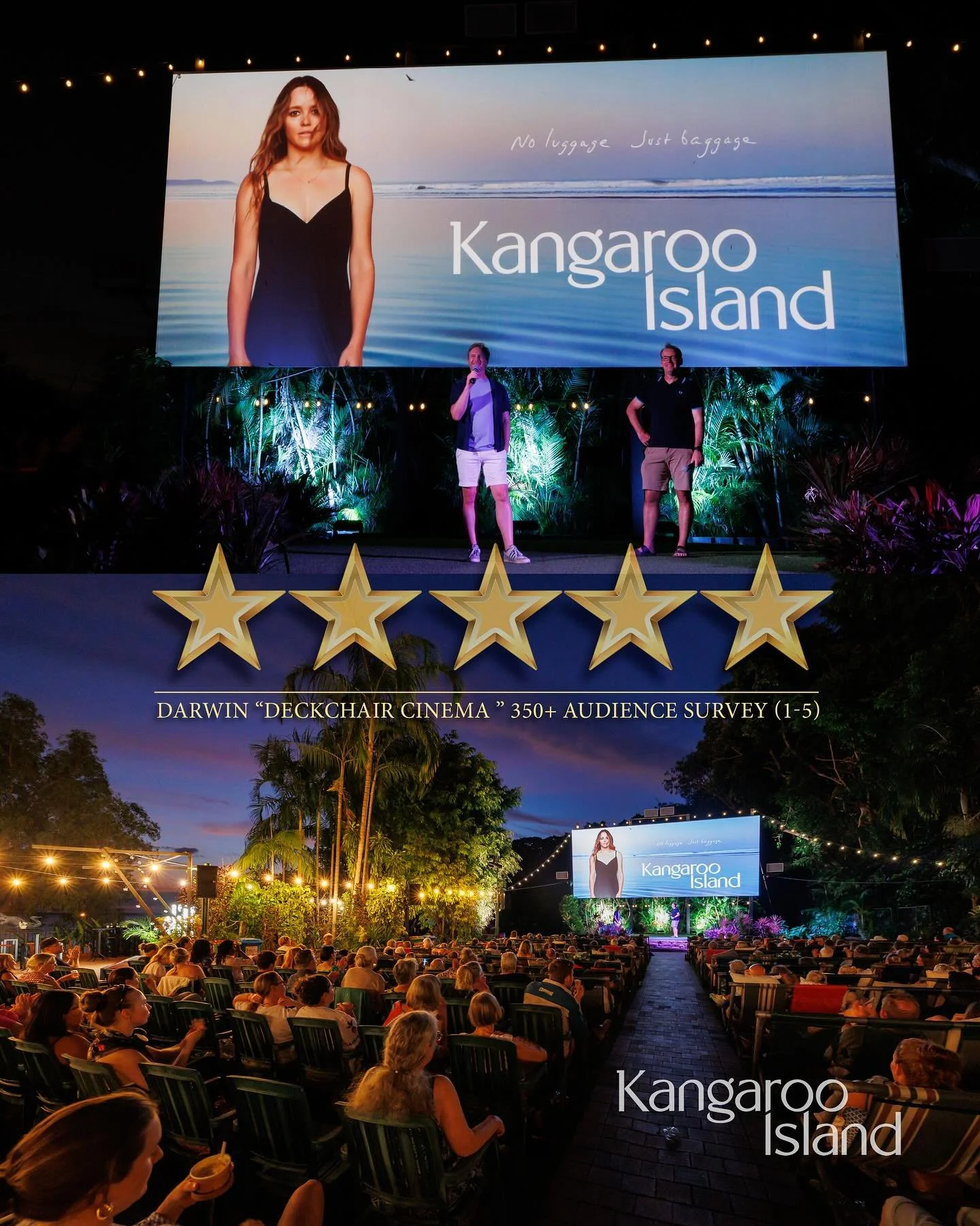 The beautiful Darwin “Deckchair” cinema - a magical setting for South Australia’s film “Kangaroo Island”