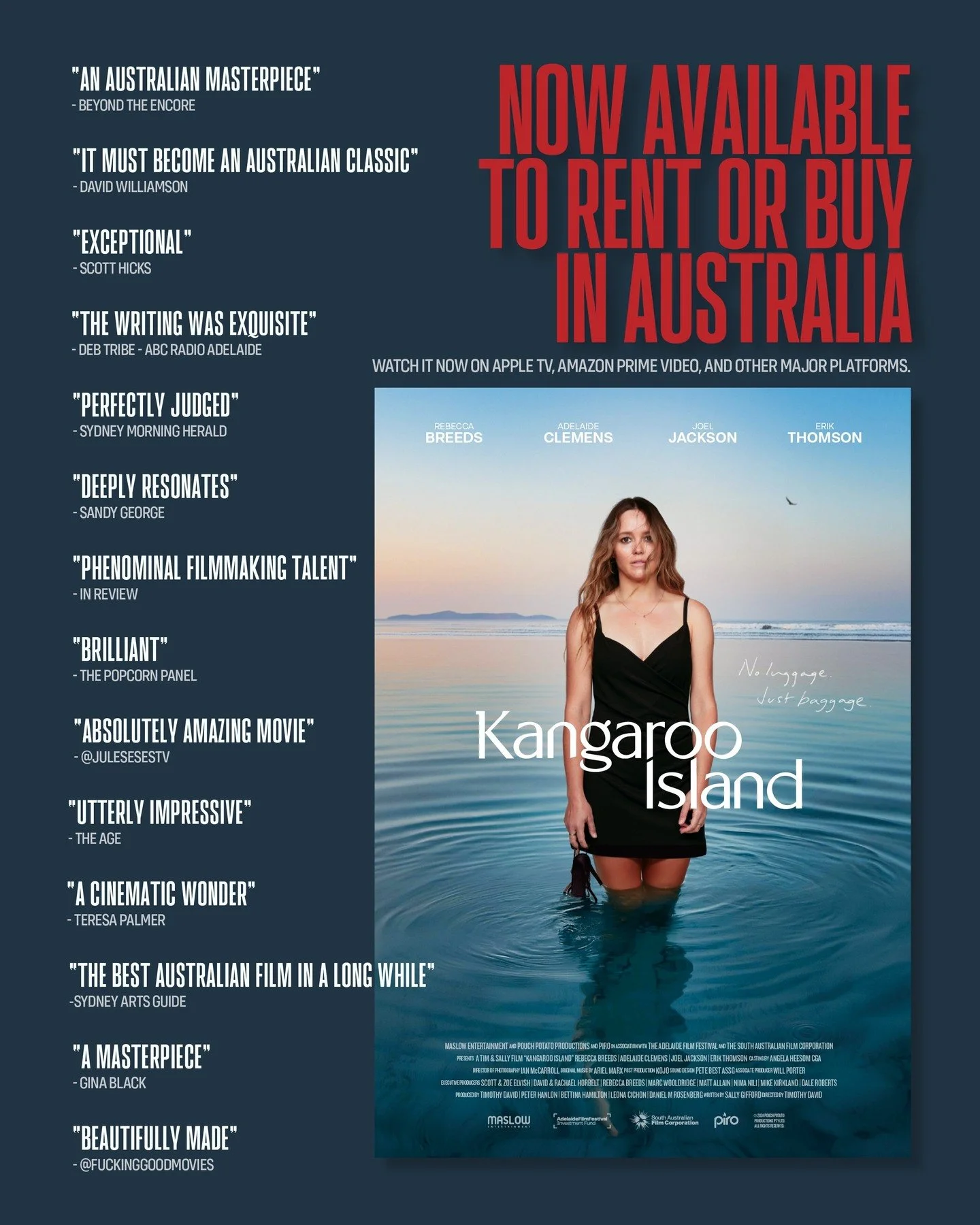 Hundreds surveyed - Audience average: 9/10.
Regular comment: &ldquo;best film in years.&rdquo;
$500,000+ at the Aussie box office for a small indie.
Wonder why some in the Australian film community are doing more smearing than cheering 😉 ?
Kangaroo 
