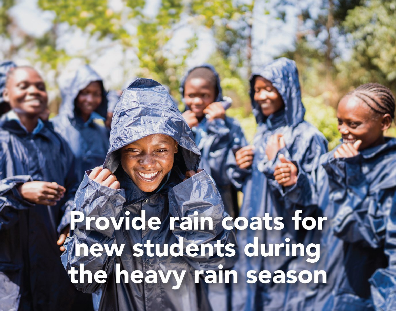 We have only $50 left to raise to provide the young women at Neema with rain coats! Can you help?

With the rainy season in full swing in our area of rural Kenya, we would love for our students to have their own rain coats as they navigate between th