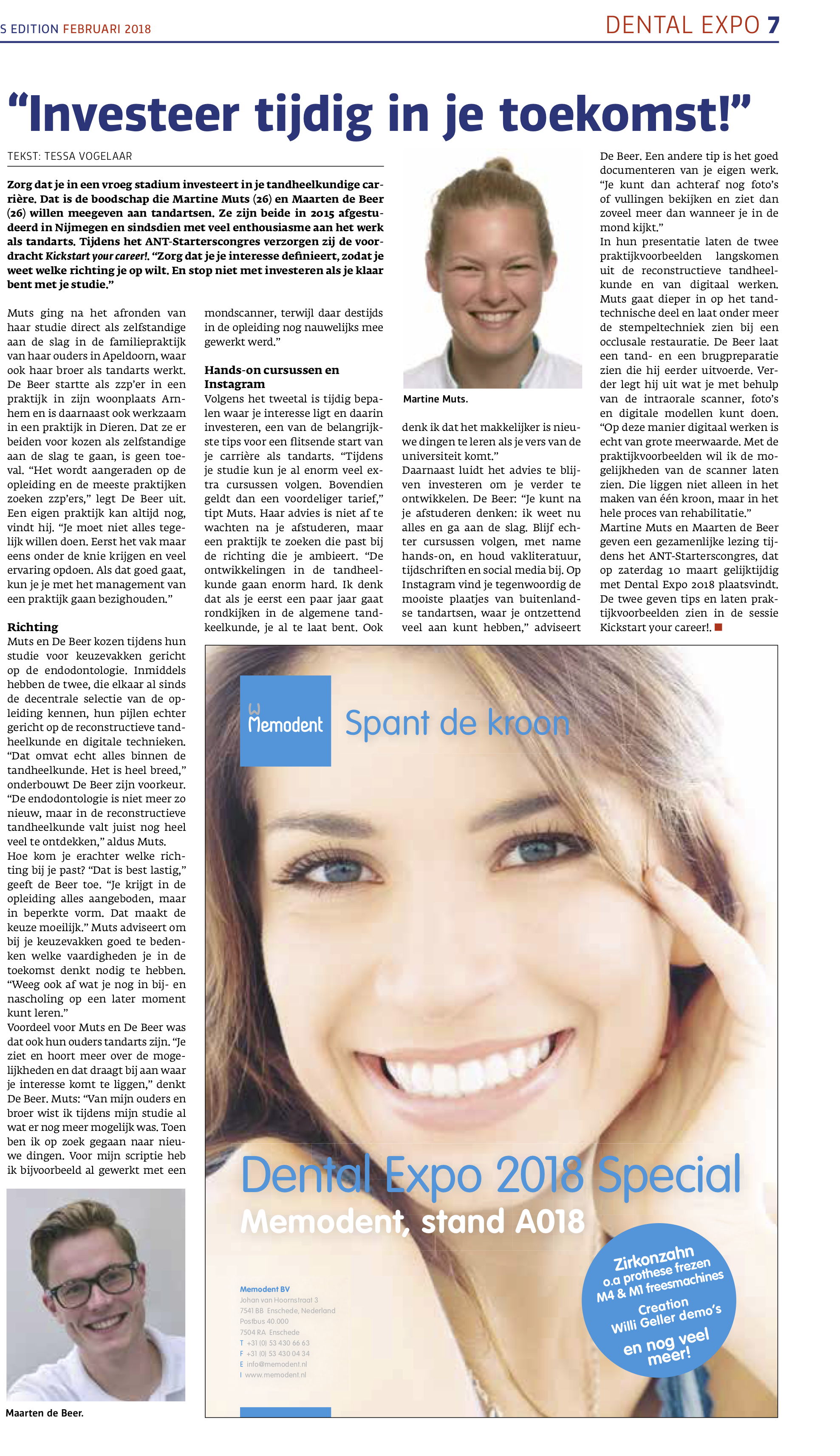 Maarten de Beer & Martine Muts op ANT Starterscongres