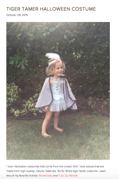 Love this beautiful blog Twink + Sis by sisters Lauren LaRocca and Marlan Willardson. Here is a link to their recent post featuring our Tiger Cape!