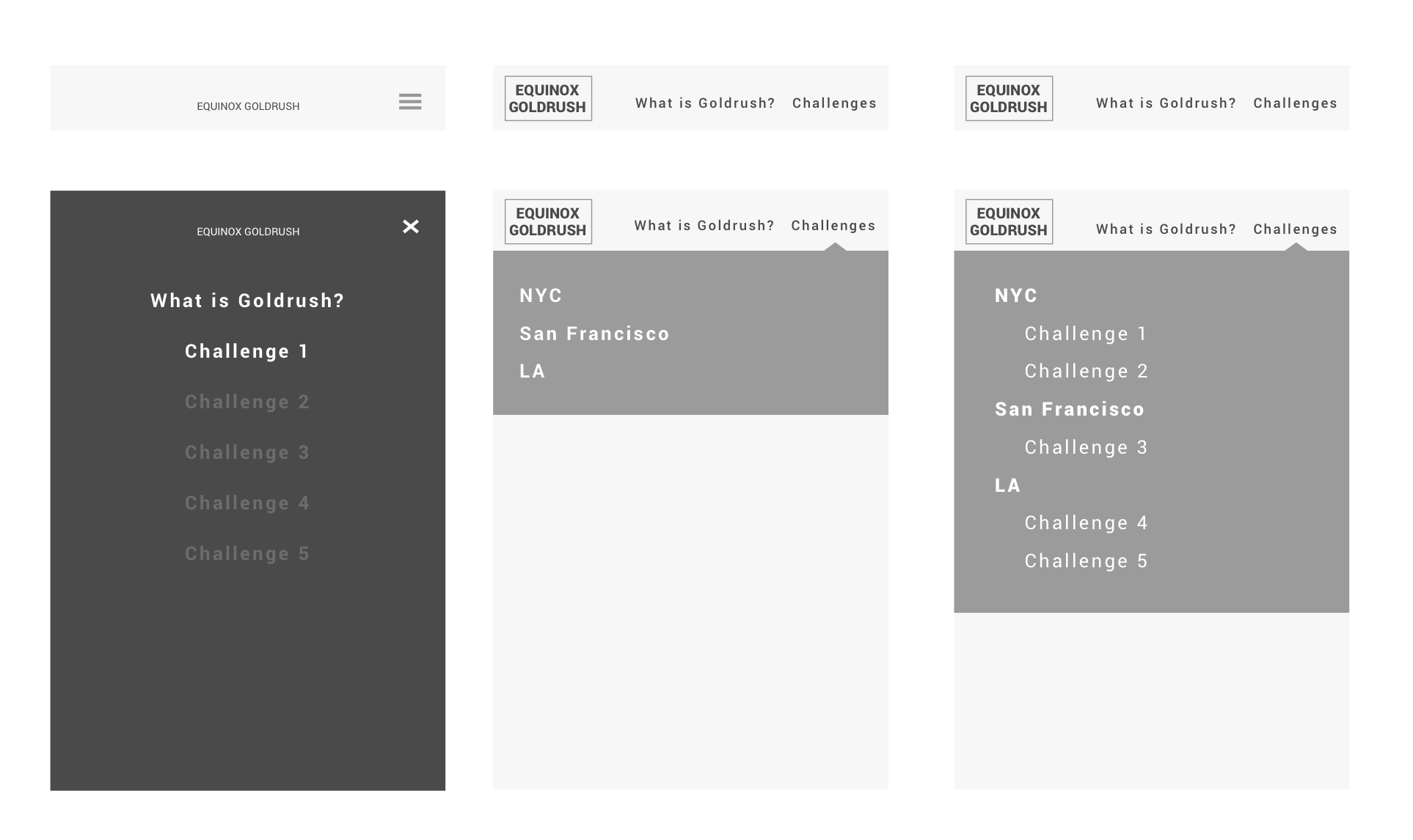 Concept sketches for mobile navigation