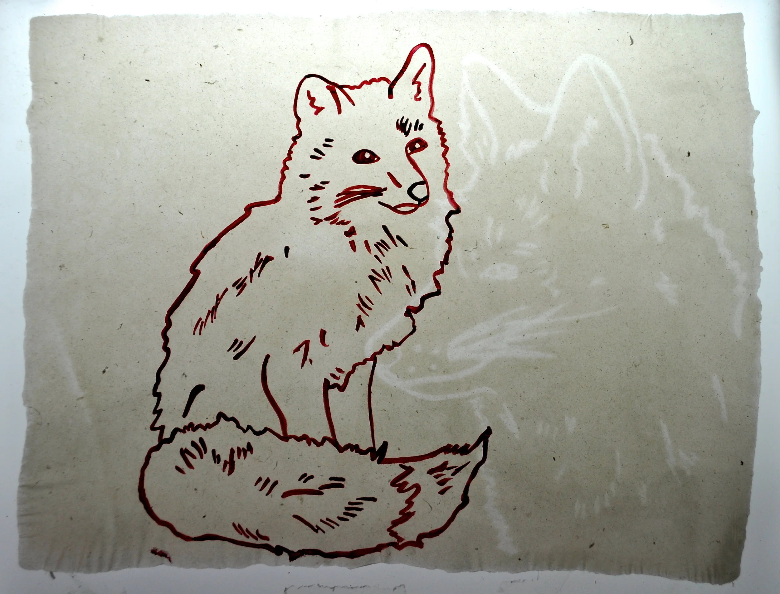  Handmade paper, gouache, 2014 