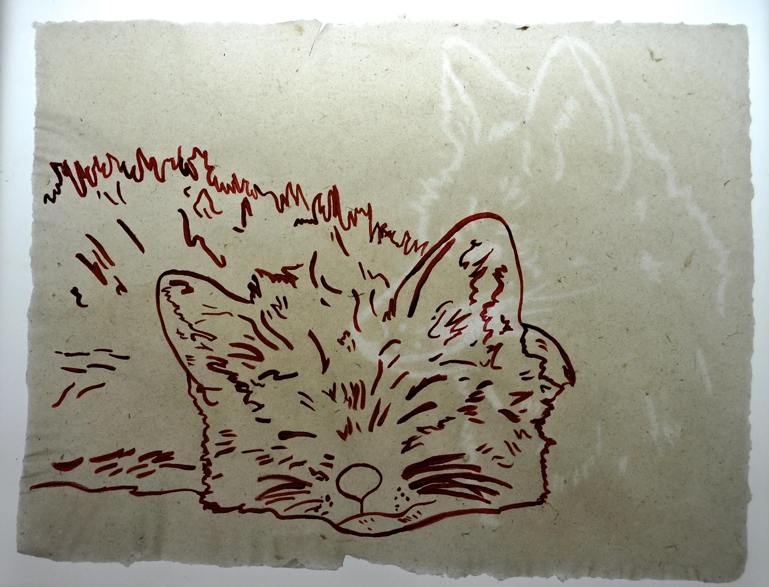  Handmade paper, gouache, 2014 