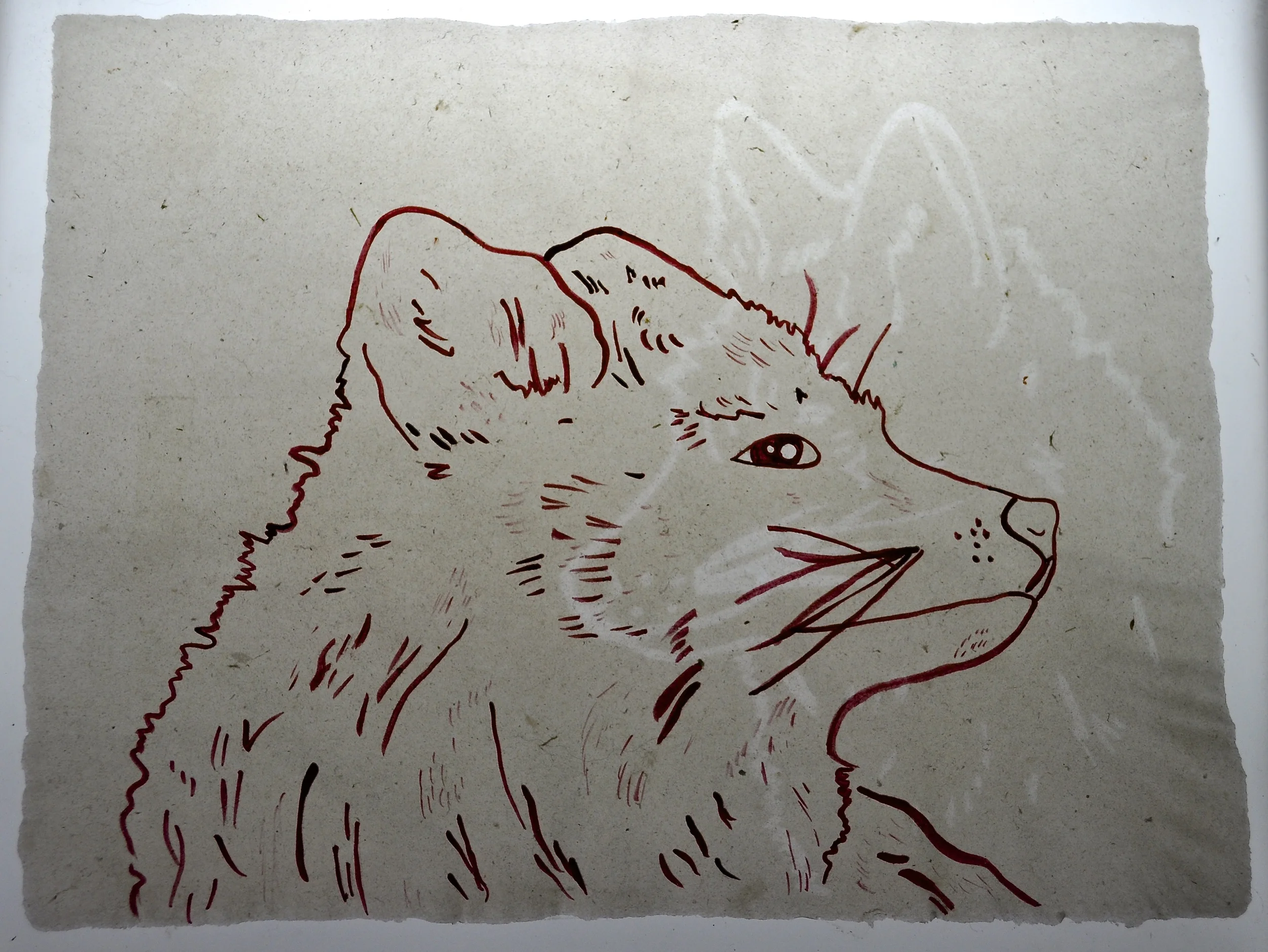  Handmade paper, gouache, 2014 