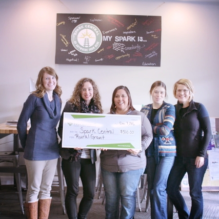 As a bonus, all of us Spark employees checked off a bucket list item: receive a giant check.