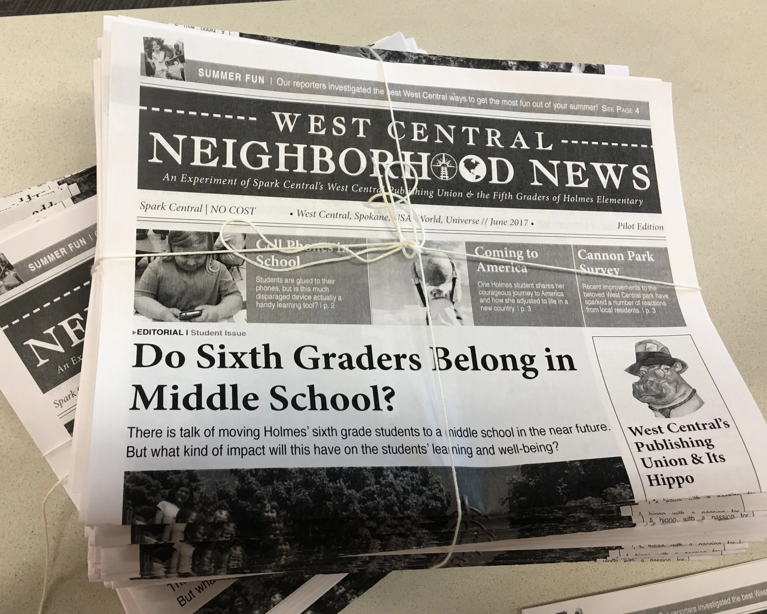 Our pilot edition written by Holmes Elementary fifth-graders