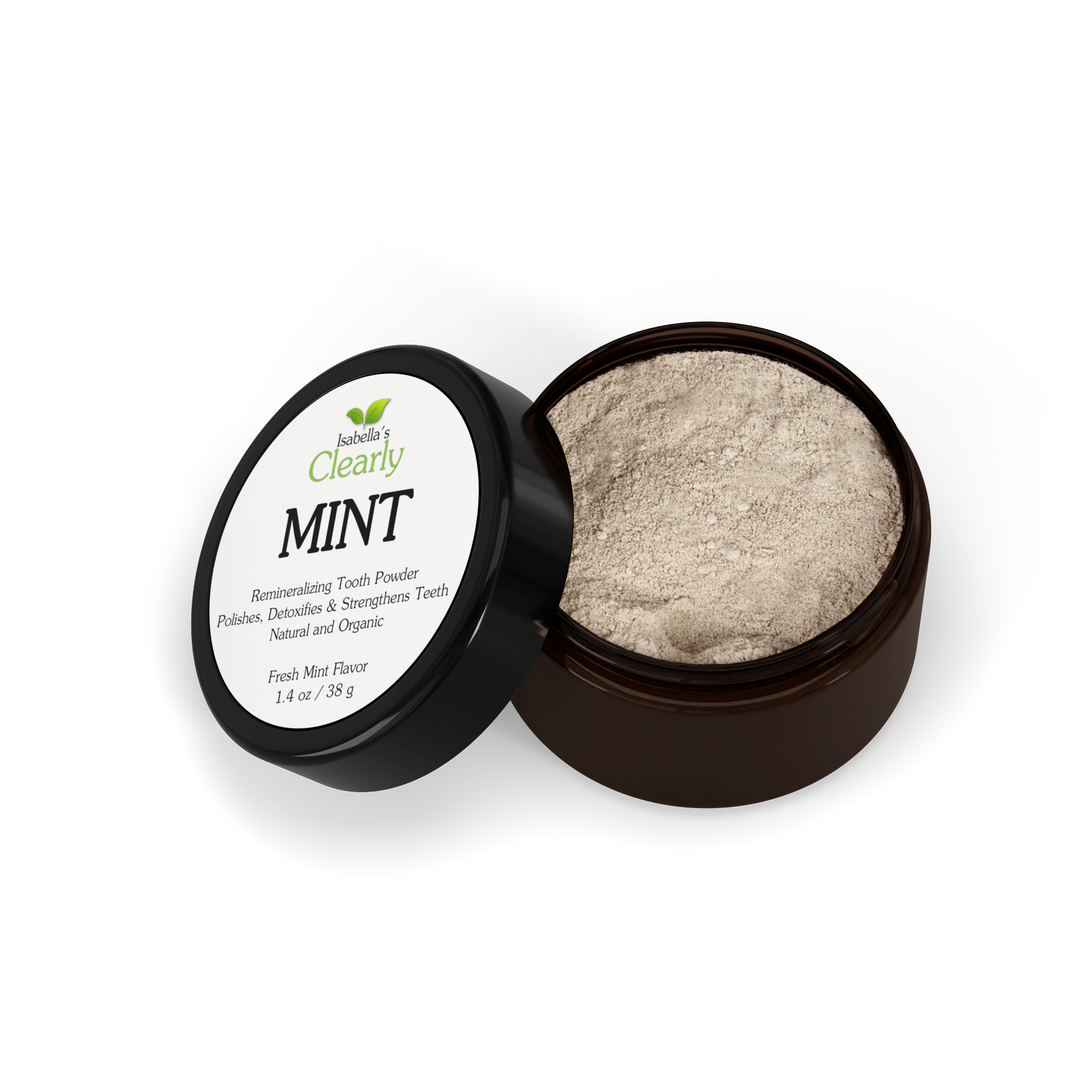 Isabella’s Clearly Remineralizing Tooth Powder | Teeth Whitening Enamel Strengthening Natural Toothpaste Fluoride Free for Adults, Kids with Sensitive Teeth