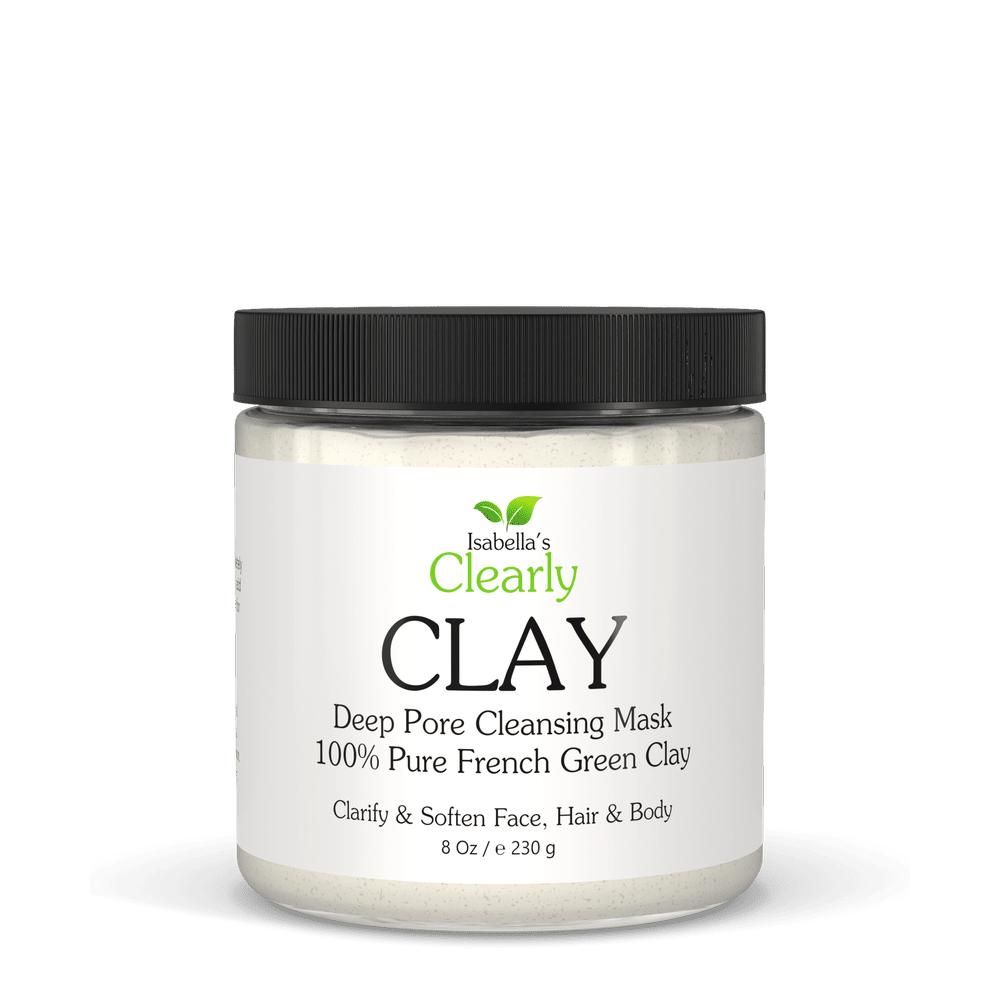 Pure French Green Clay Face and Body Mask for Deep Pore Cleansing