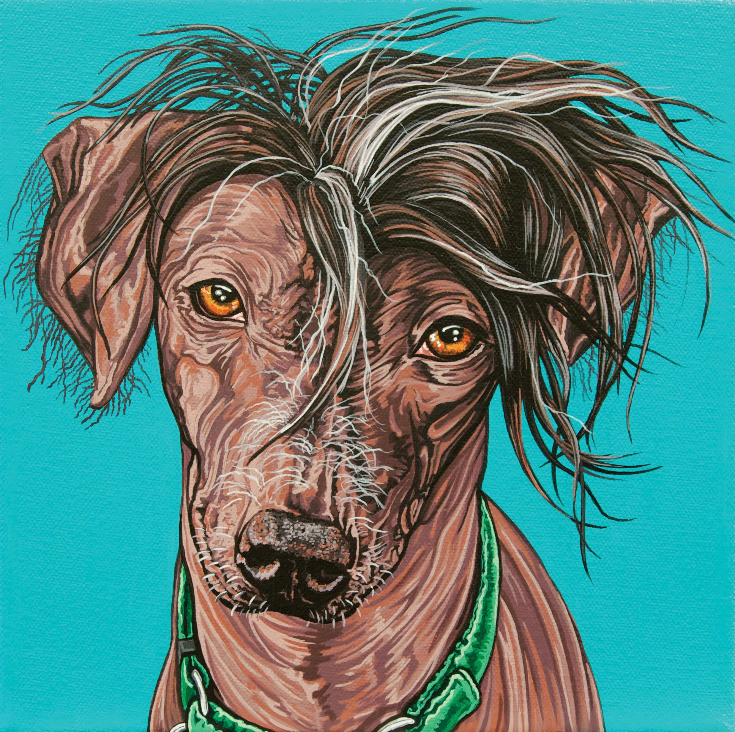 "Ava", latex enamel on canvas, 8"x 8", 2014
