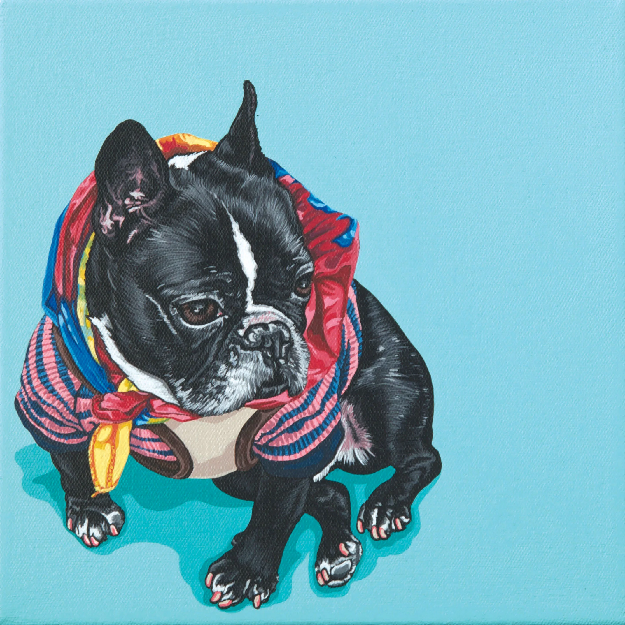 "Herkules", latex enamel on canvas, 10"x 10", 2013