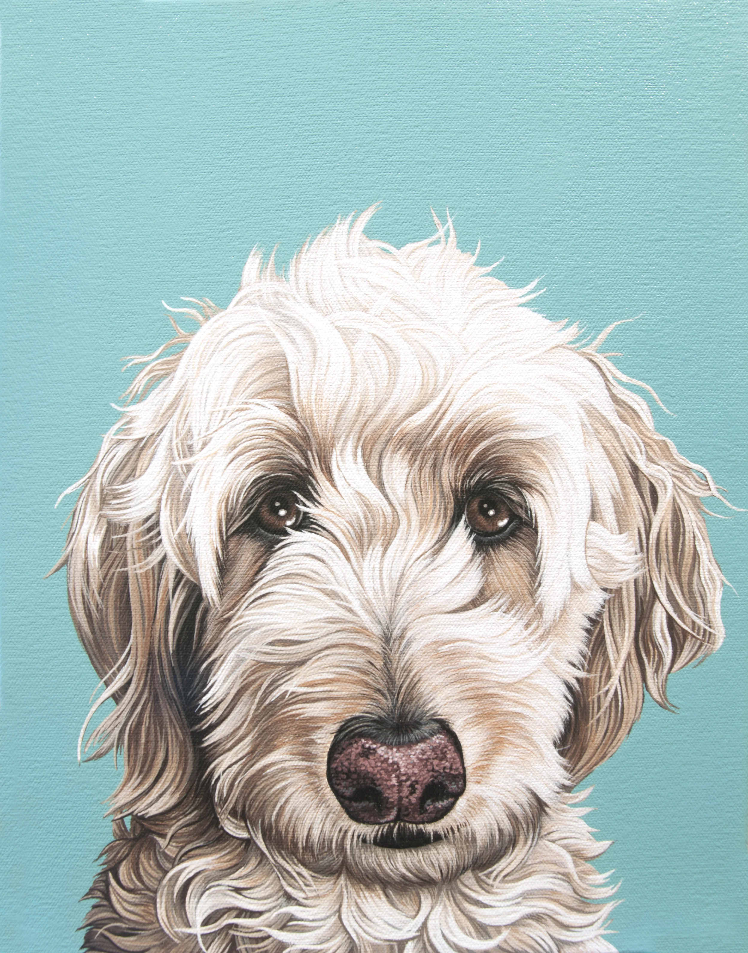 "Maddie", latex enamel on canvas, 14"x 11", 2015