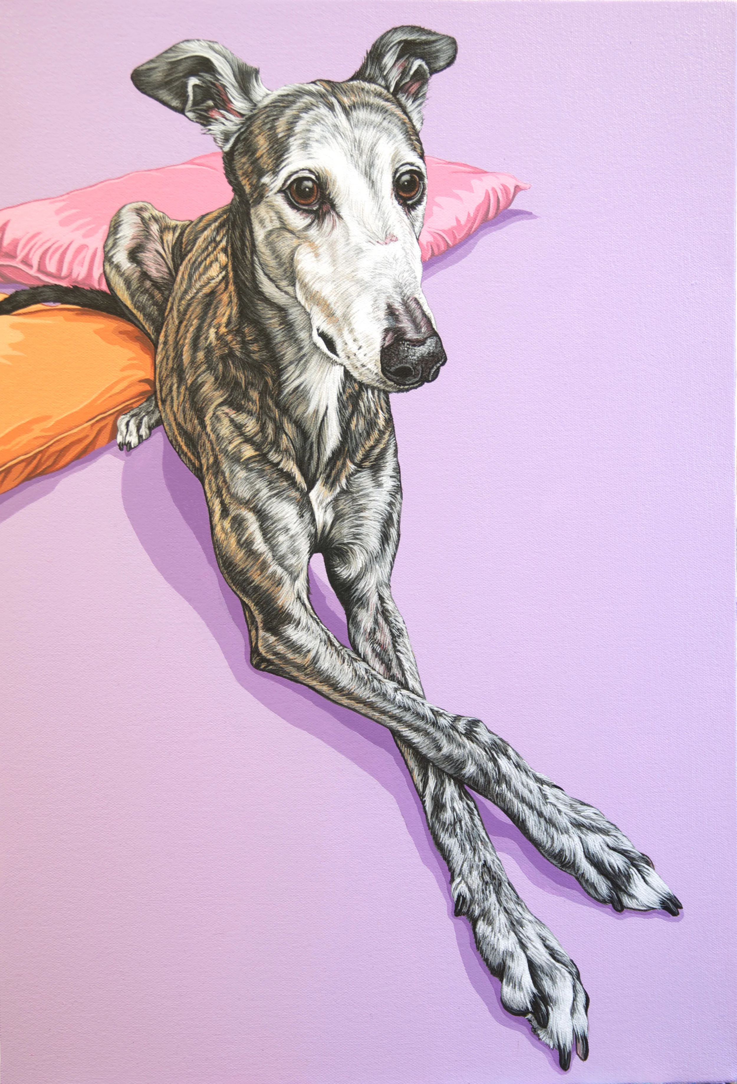 "Pinky", 22"x 15", latex enamel on canvas, 2015