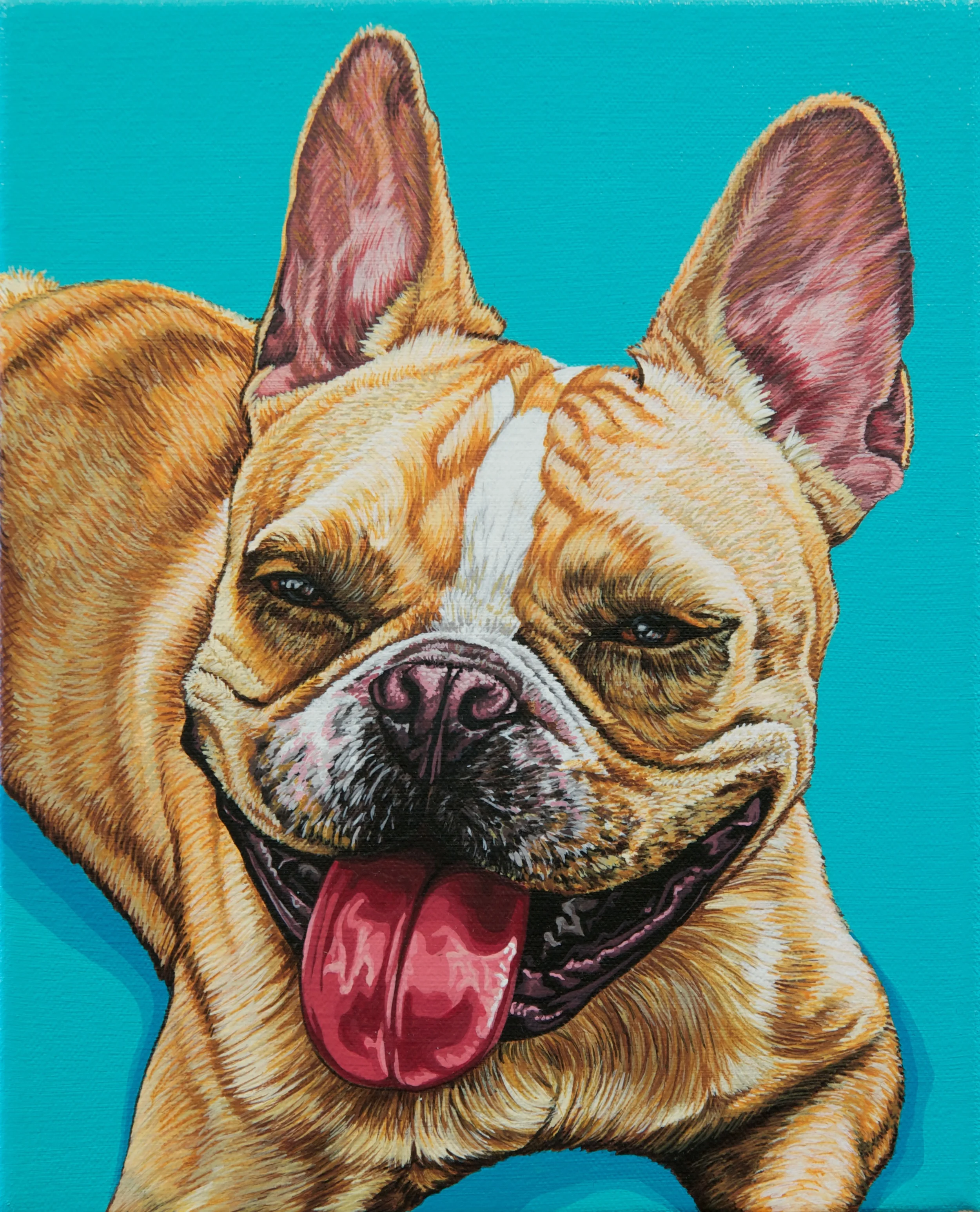 "Shorts", latex enamel on canvas, 10"x 8", 2014