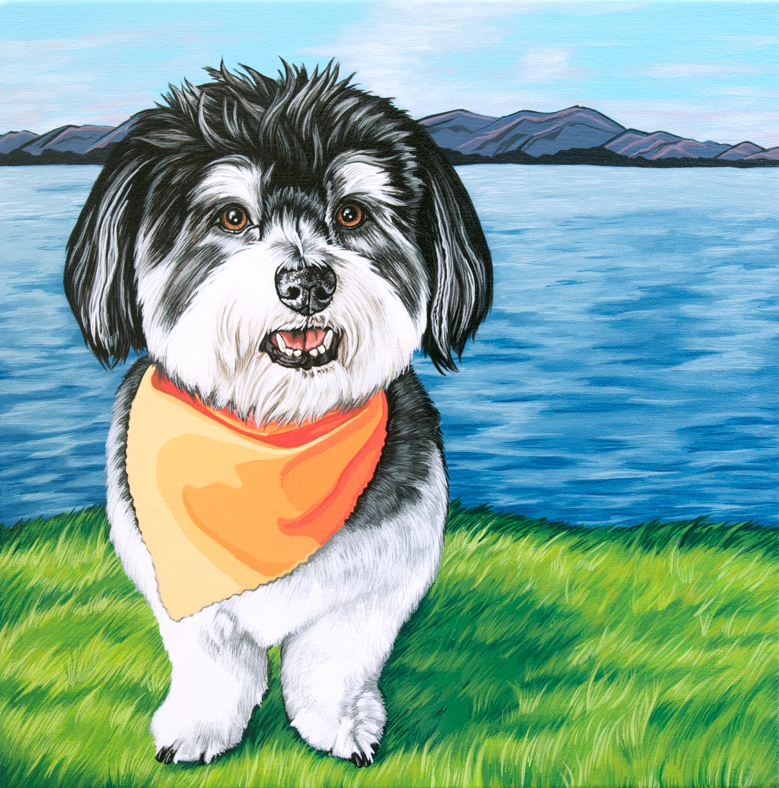 "Teddy", 14"x 14", latex enamel on canvas, 2014