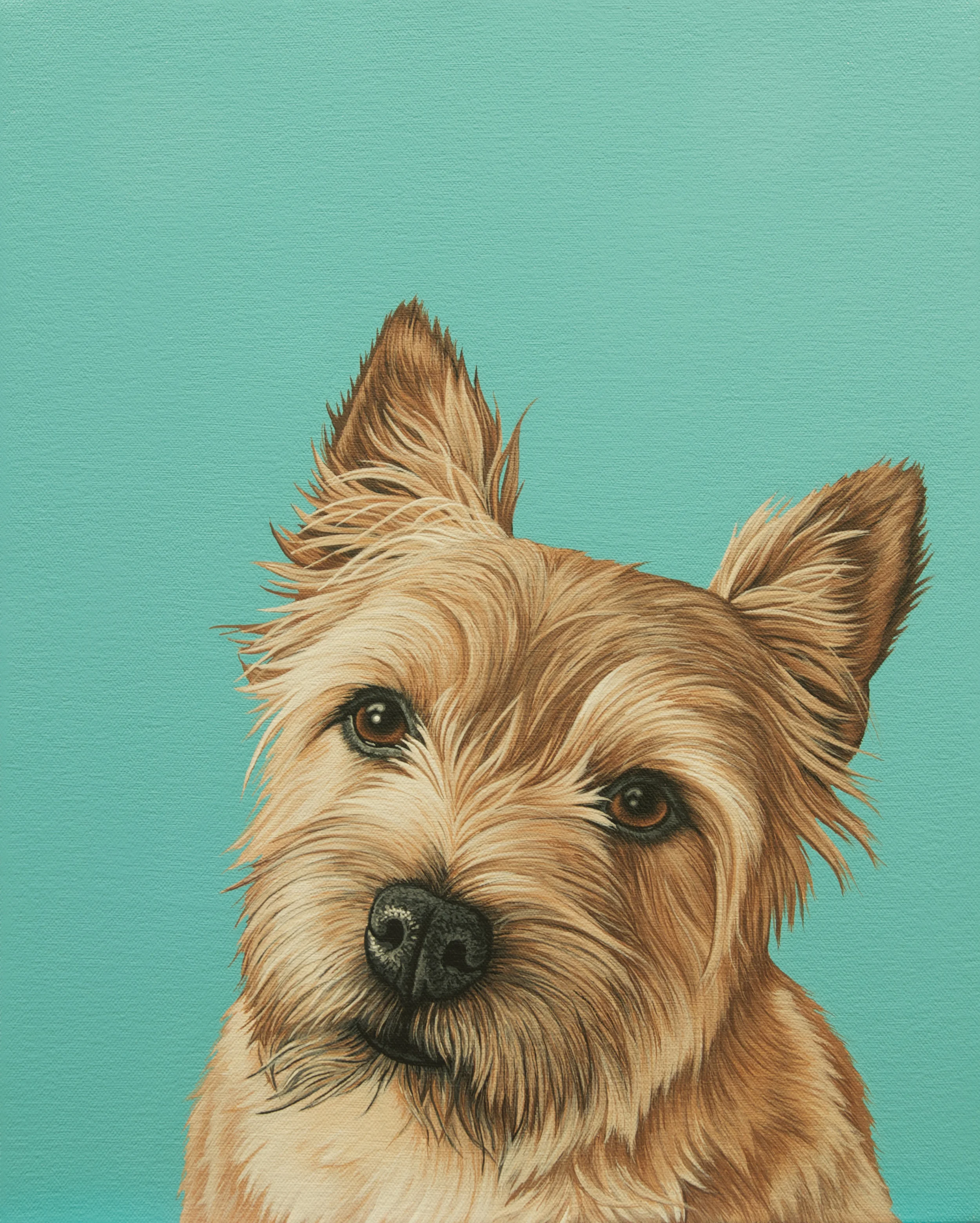 "Gus", latex enamel on canvas, 12"x 15", 2015