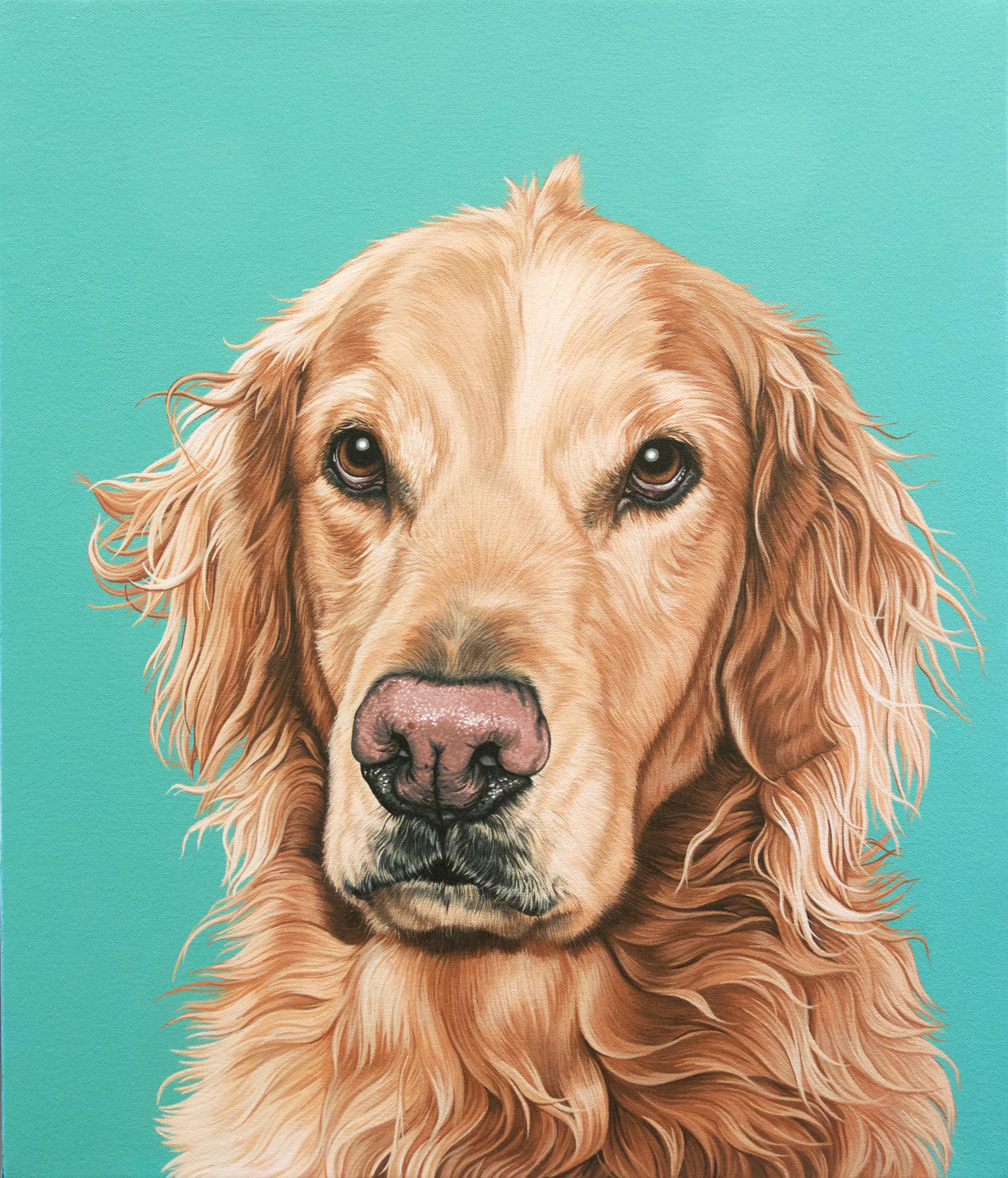 "Sebastien", latex enamel on canvas, 17"x 20", 2016