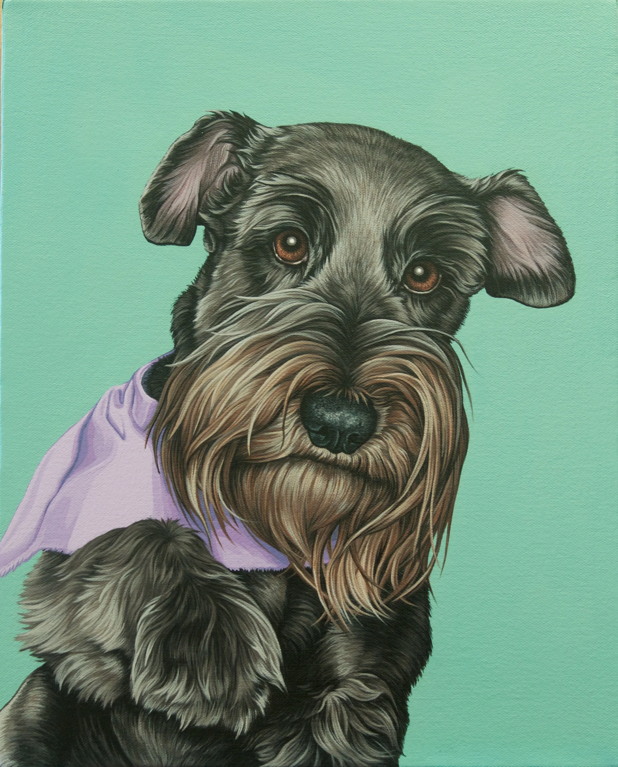 "Nattie", latex enamel on canvas, 12"x 15", 2016