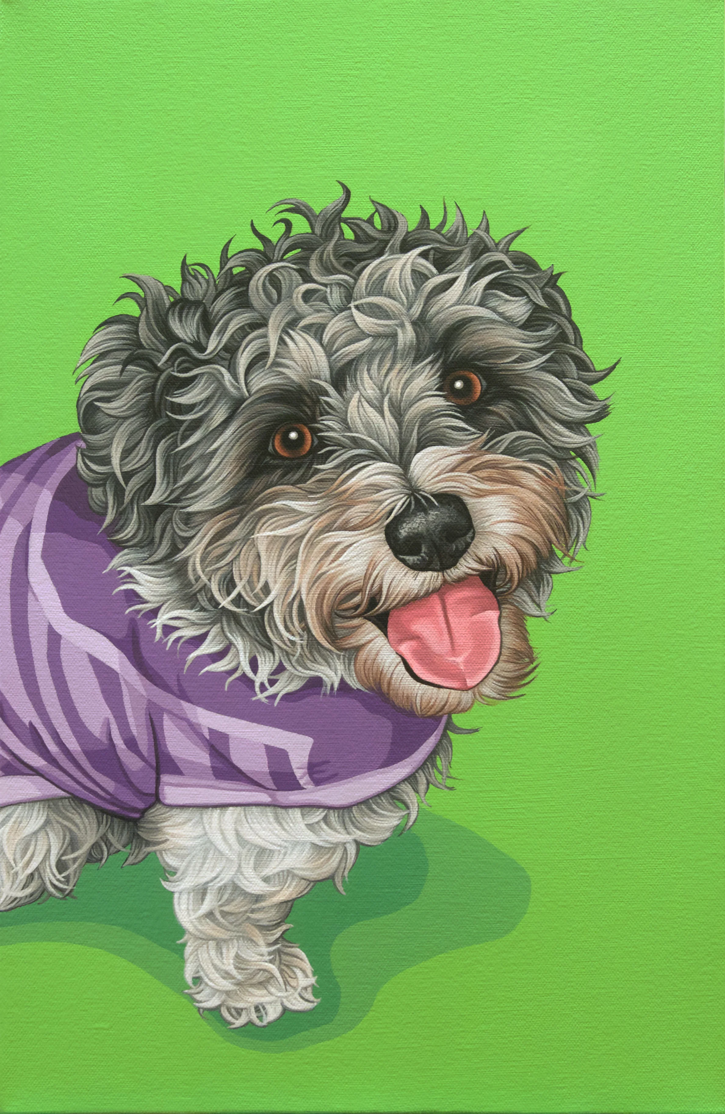 "Gypsie", latex enamel on canvas, 11" x 17", 2016