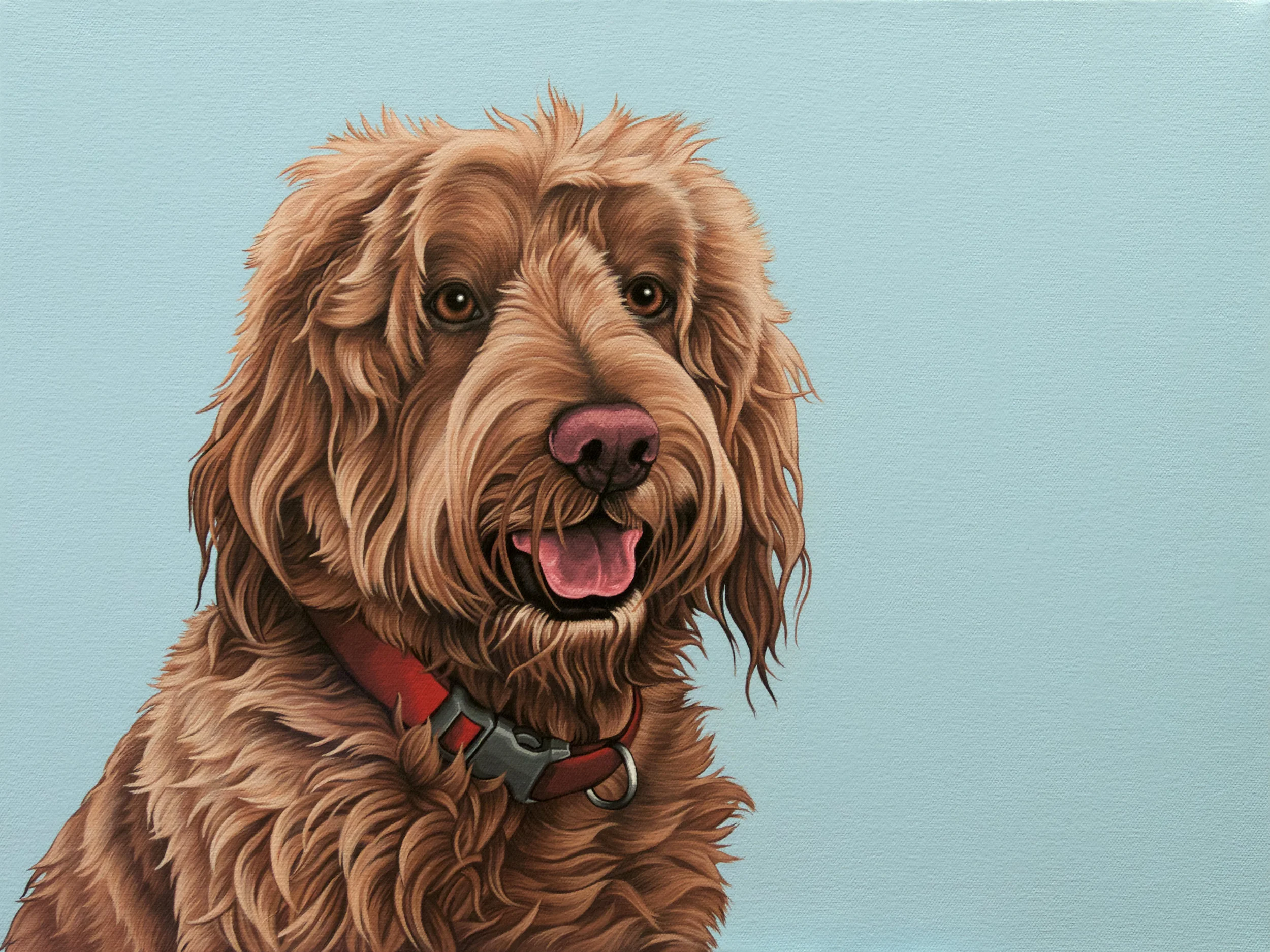 "Ajax", latex enamel on canvas, 15" x 20", 2017