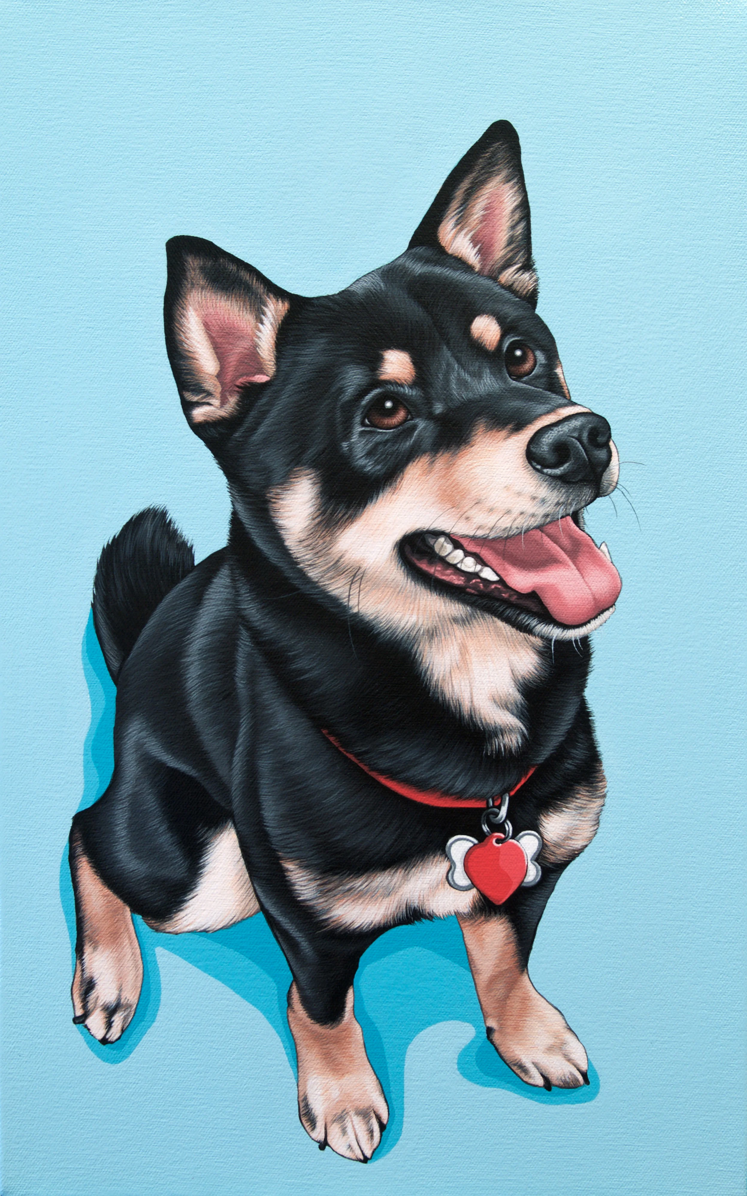 "Yoko", latex enamel on canvas, 12" x 18", 2017