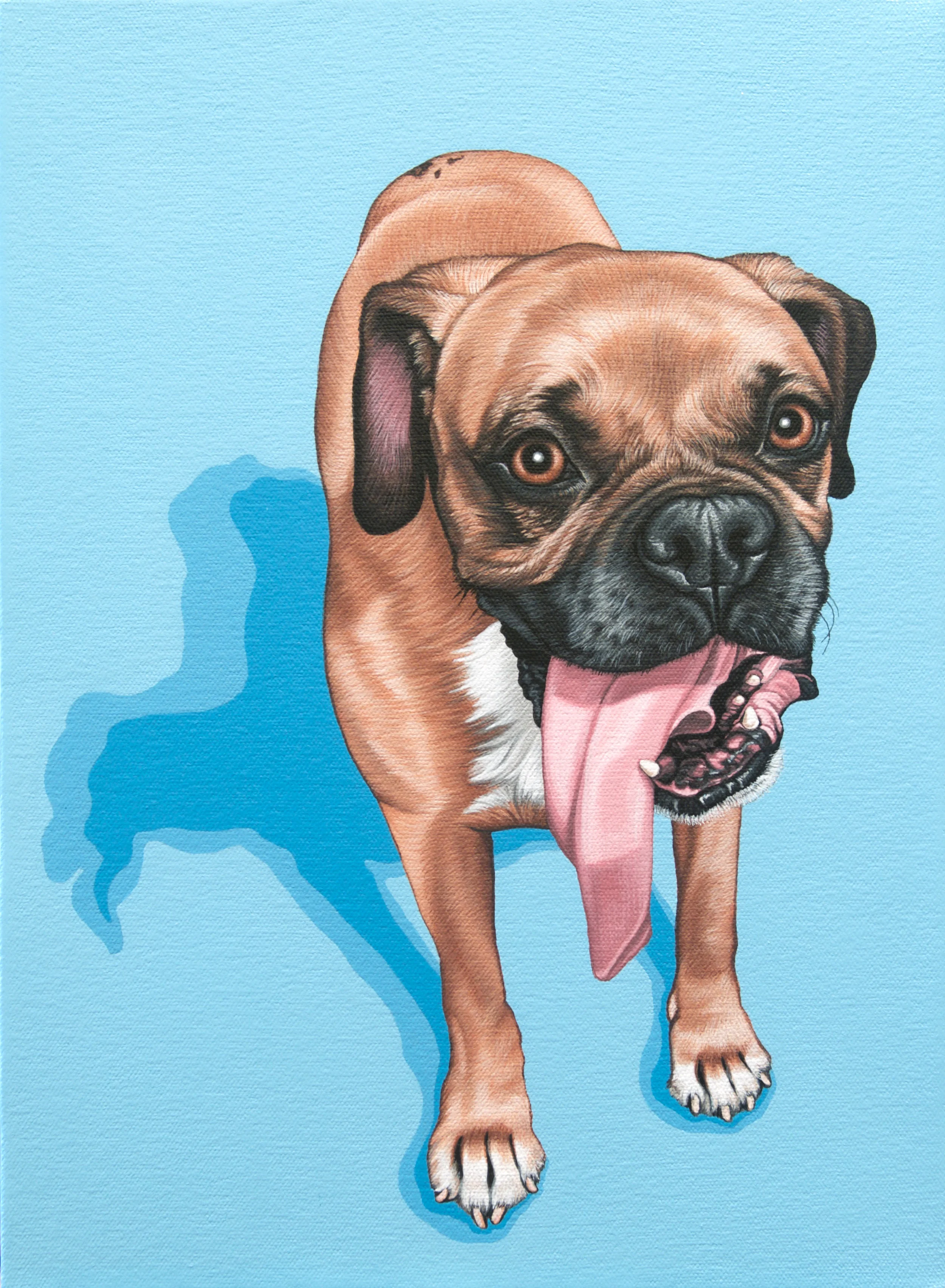 "Winston", latex enamel on canvas, 11" x 15", 2017