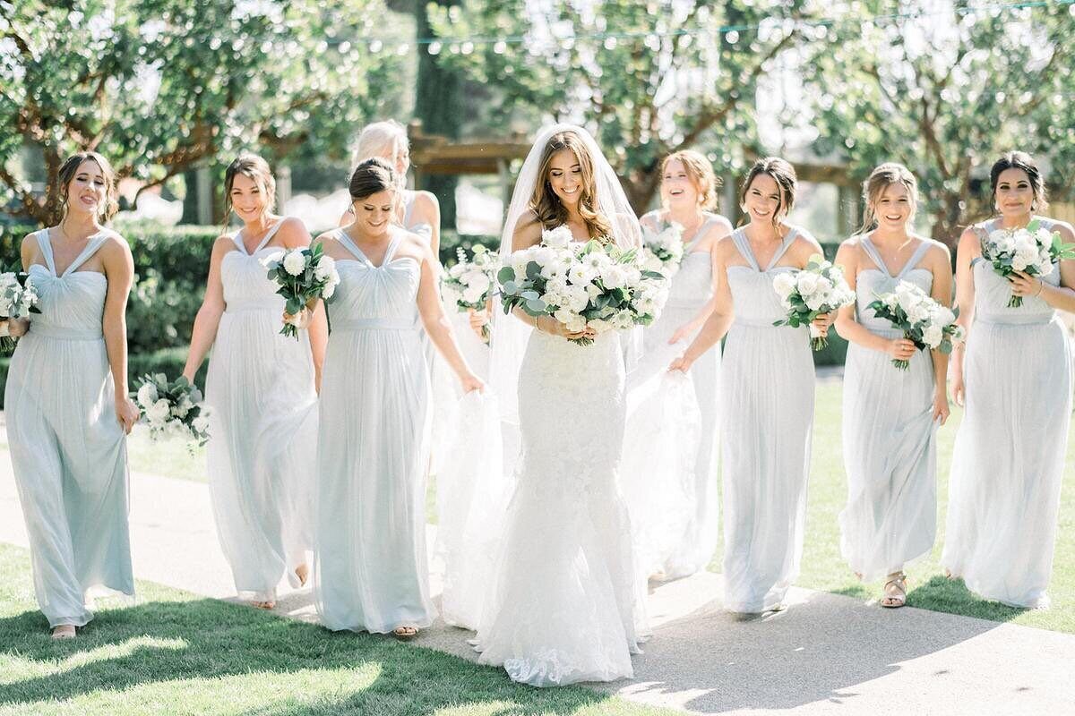 pale french blue dresses for all the bridesmaids... timeless favorite @etherandsmith @modernbouquet @ranchobernardoinn