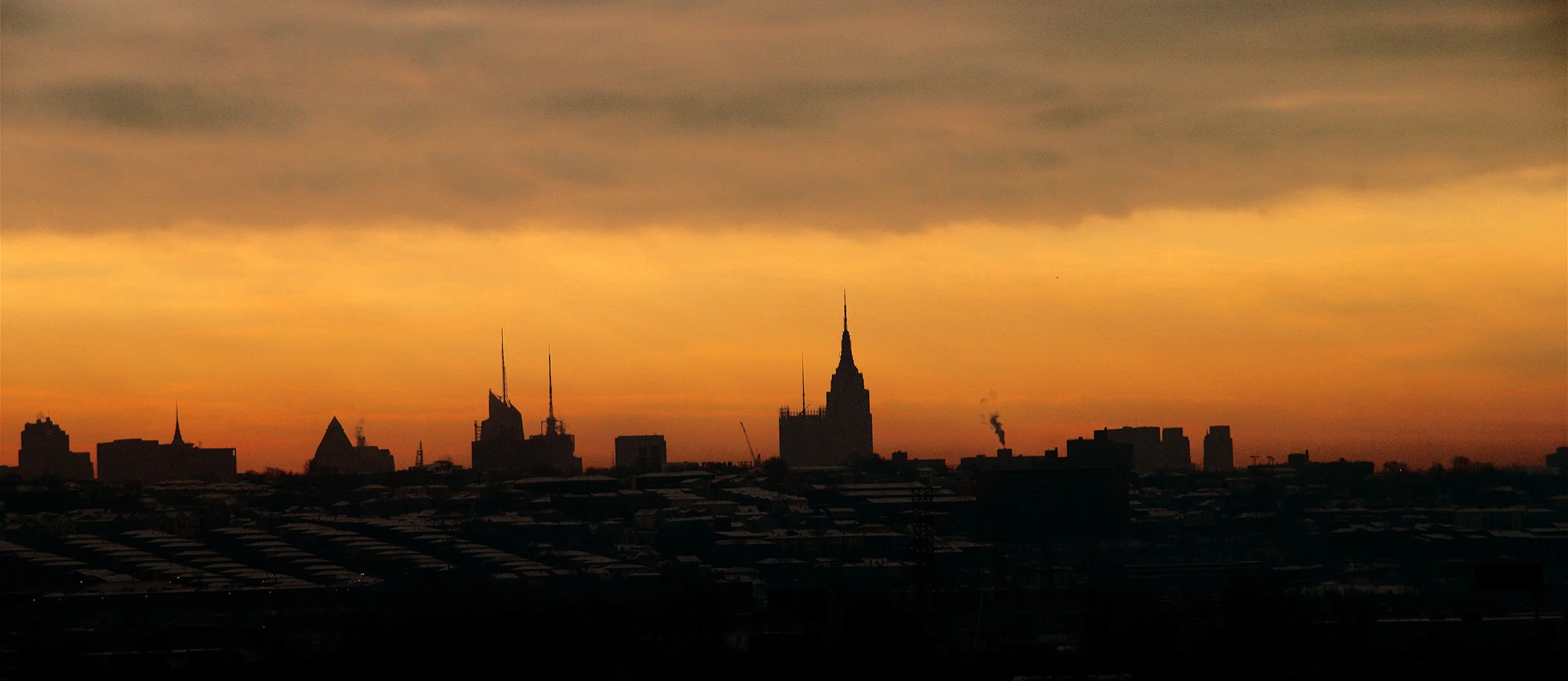 Manhattan skyline seen from New Jersey.