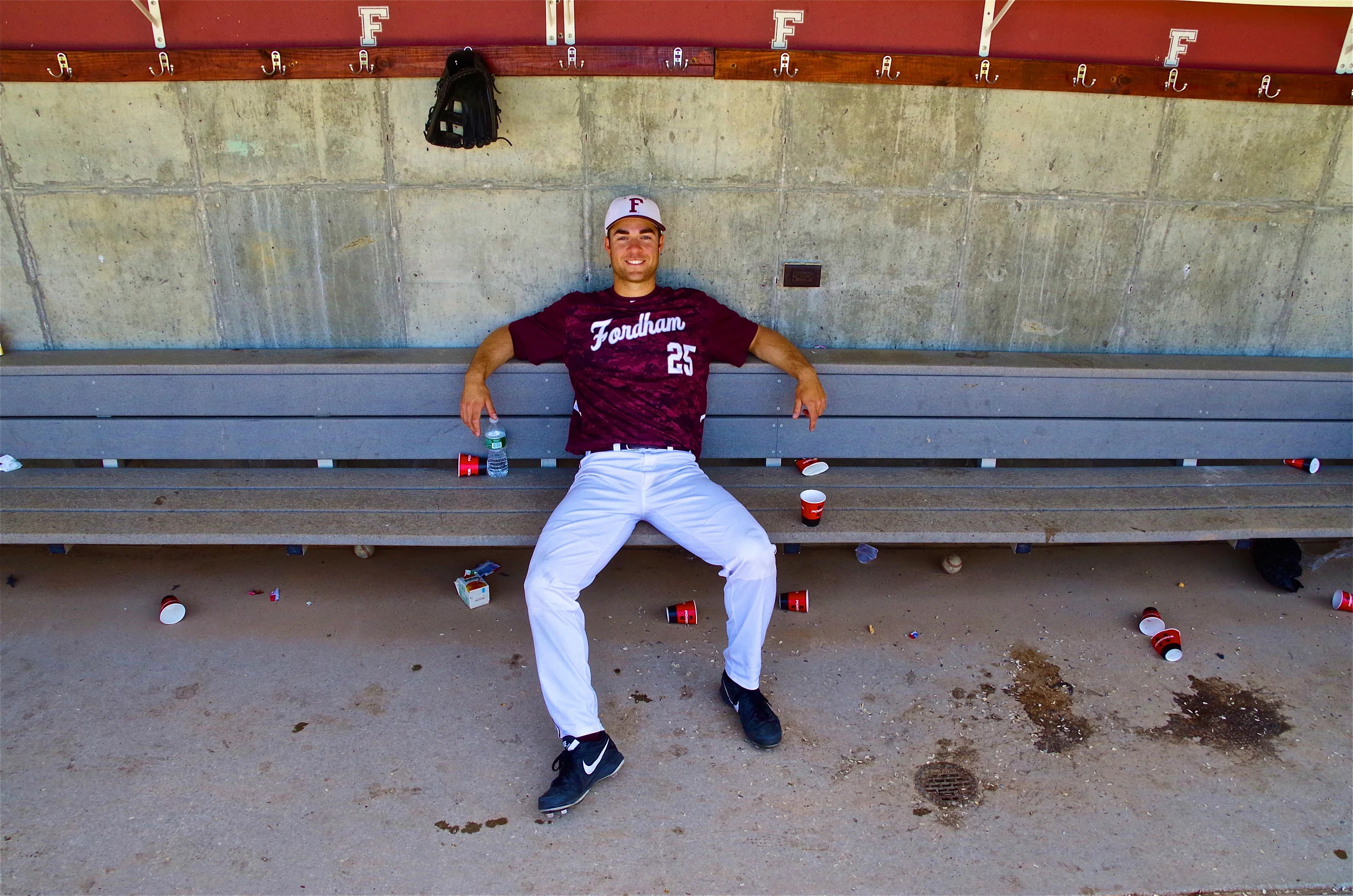  My son, Daniel, after playing his last game for Fordham. 
