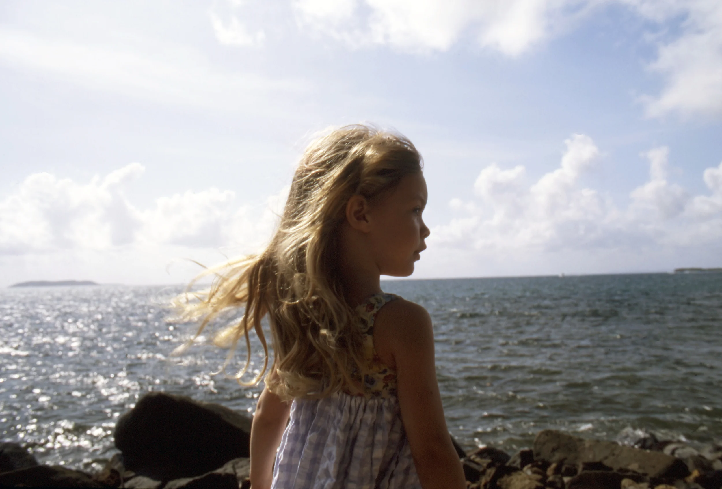 Tara by the ocean.