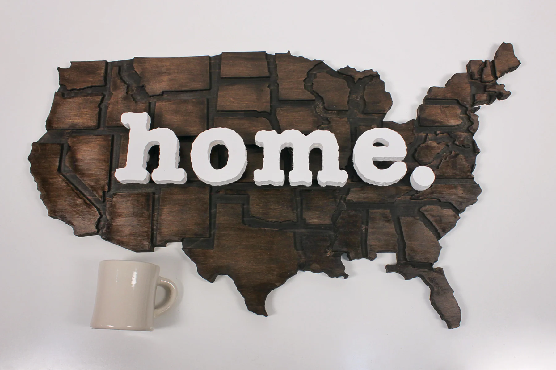 USA Home. Rough Cut Mill Wood Wall Hanging