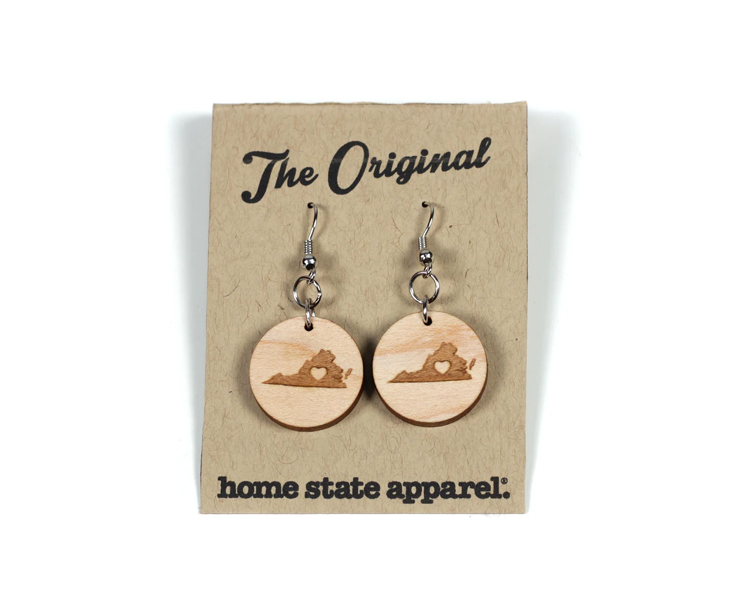 VA Big Circle Heart Light Dangle Earrings
