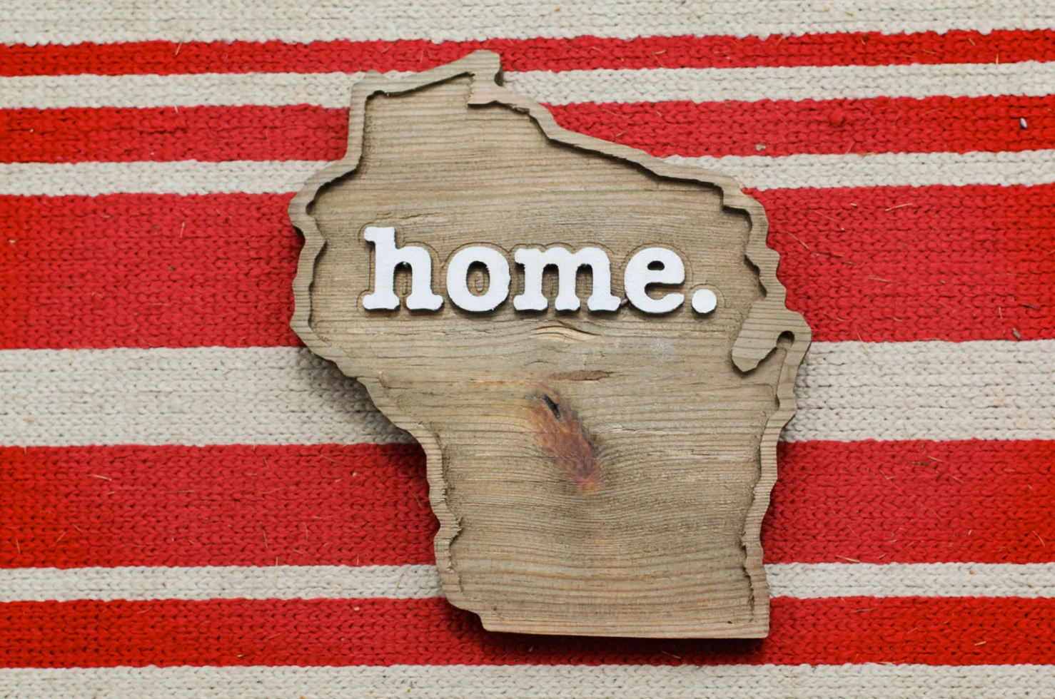 Wisconsin WI home design wood plaque