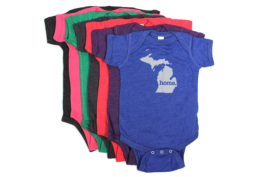 Michigan Home Baby Bodysuit Onesie Home Shirt Home State Apparel