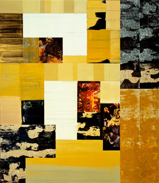 Bivalve, 83"x72", oil, collage/canvas