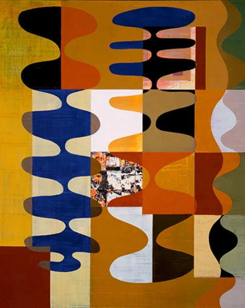 China Basin 11, 60"x48", oil, collage/canvas