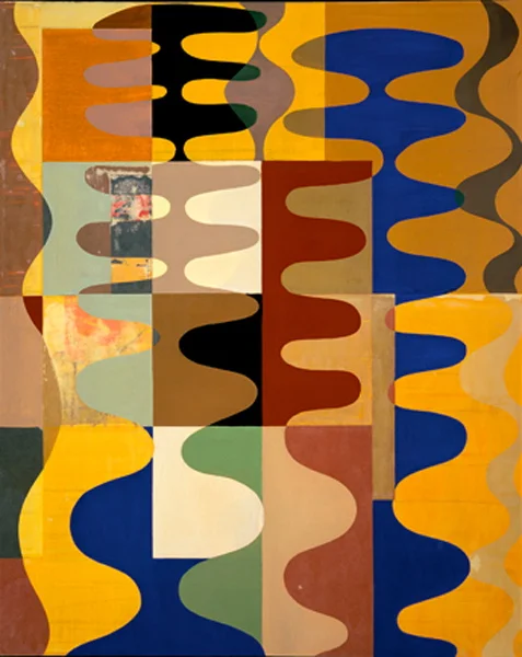 China Basin 12, 60"x48", oil, collage/canvas