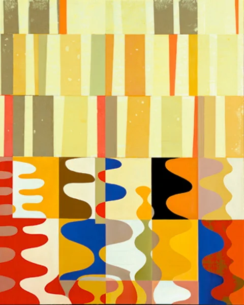 China Basin 10, 60"x48", oil, collage/canvas