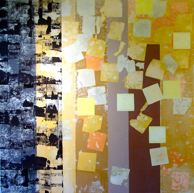 Corcovado 5, 60"x60", oil, collage/canvas