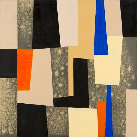 Moderne 6, 30"X30", oil, collage/canvas