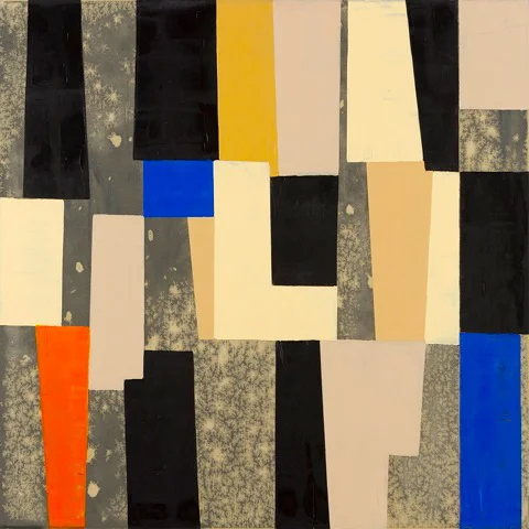 Moderne 7, 30"X30", oil, collage/canvas