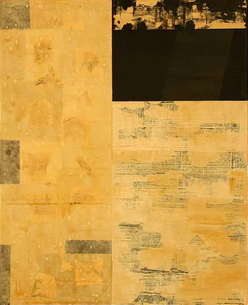 Ngamiland 2, 60"x48", oil, collage/canvas