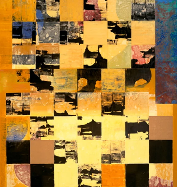 Thousand Island Pond, 64"x60", oil, collage/canvas