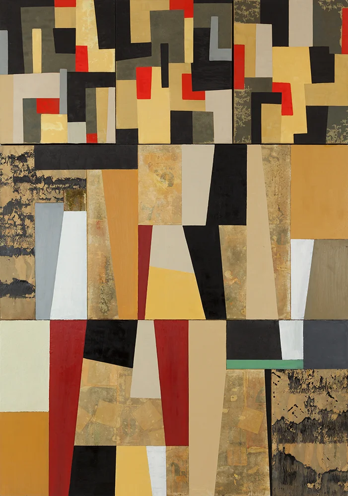 Prayer Calendar 11, 68"x48", oil, collage/canvases