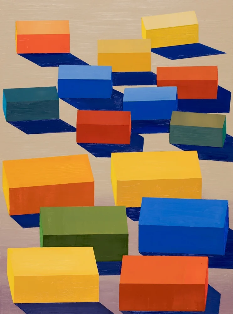 Cargo Containers, 30"x24", oil on wood panel, 2016