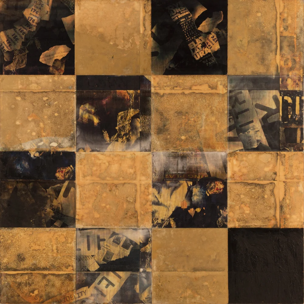 Sixteen Squares 5, 36"x36", oil, encaustic/panel