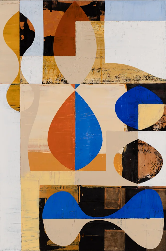 Number 2, 34"x24", oil, collage/canvas