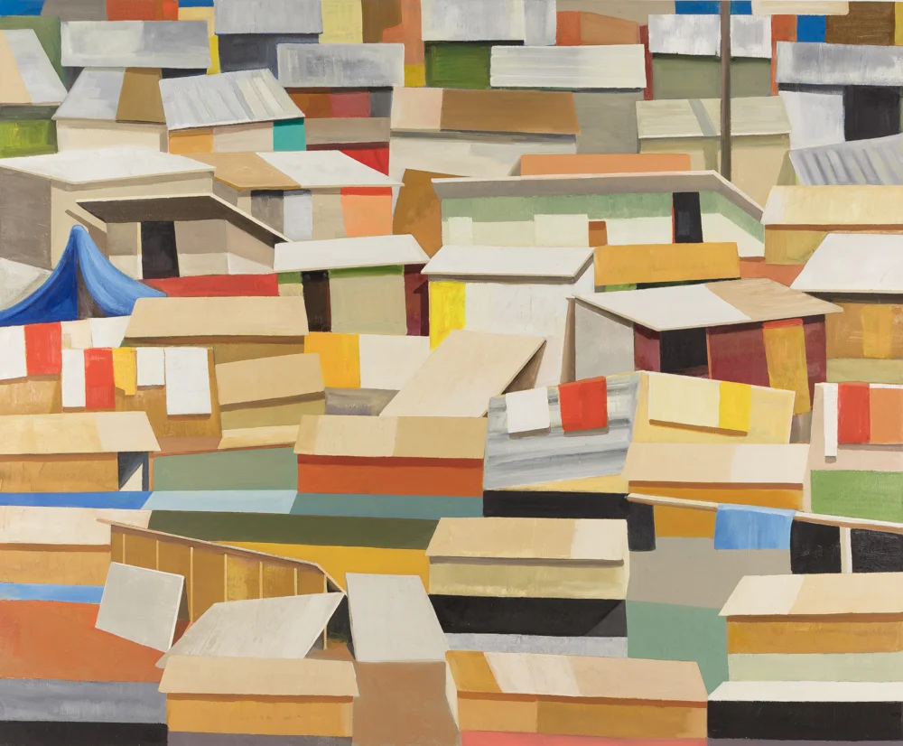 SHELTERS 1, 51"x62", oil/canvas